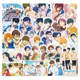 Free!男子游泳部贴纸七濑遥橘真琴松冈凛叶月渚动漫周边手账贴画