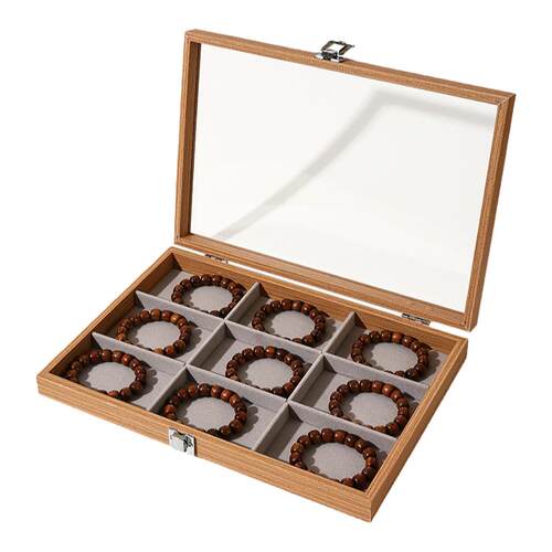 大号防尘天窗带盖手镯收纳盒佛珠文玩手串收藏箱佛串手链饰品盒子