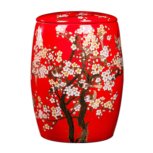 景德镇陶瓷米缸家用50斤米桶带盖密封防虫防潮水缸30斤储米箱大号