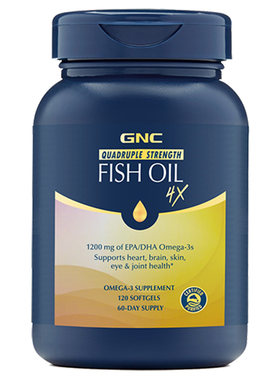 四倍铂金鱼油GNC/健安喜