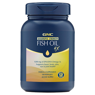 GNC健安喜美国铂金深海四倍进口鱼油omega3鱼肝油中老年人4倍rtg