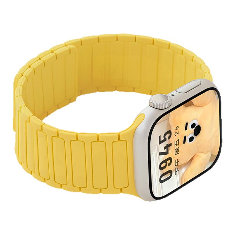 适用iWatch液态硅胶超强磁吸表带