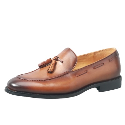 trd真皮舒适乐福鞋手工缝制莫卡