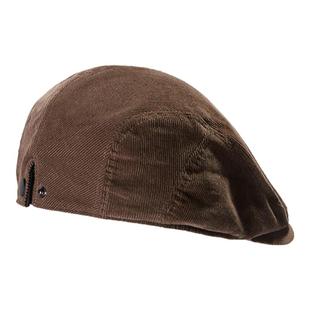 wasc日系复古贝雷帽灯芯绒帽子大头围纯色百搭前进帽画家帽报童帽