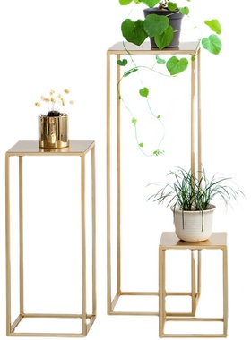 北欧铁艺花架阳台室内绿萝落地式