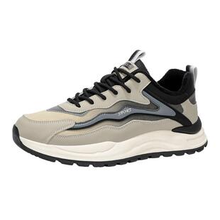 阿甘男鞋冬季2026新款潮牌百搭青少年厚底加绒加厚休闲运动老爹鞋