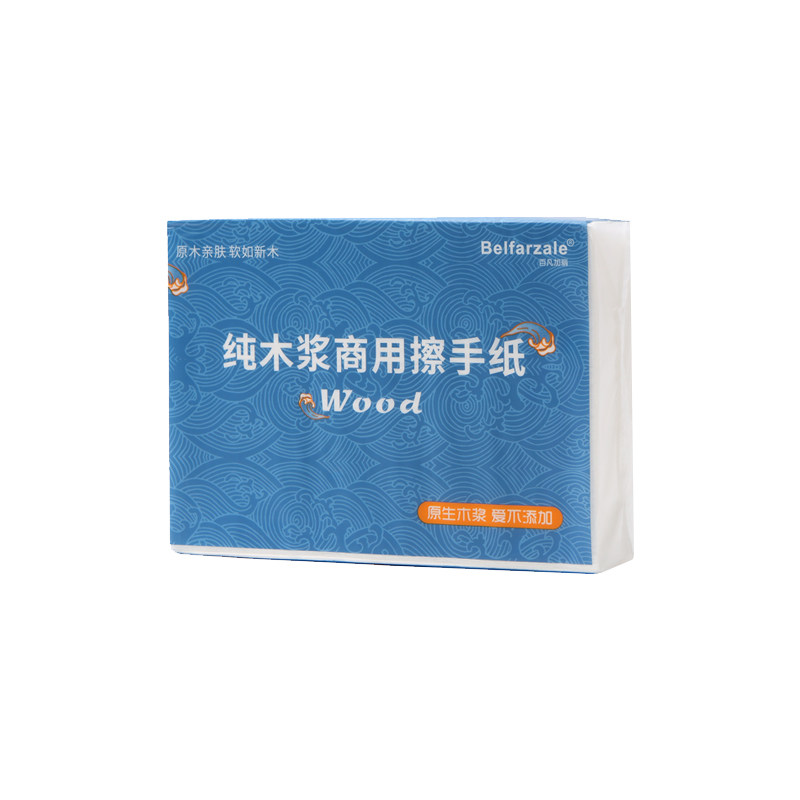 酒店宾馆KTV原木桨擦手纸整箱批发 厨房吸油纸卫生间擦手纸盒抽纸