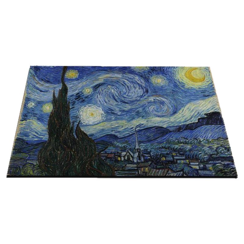梵高《星空》硅藻泥软垫浴室地垫入户地垫