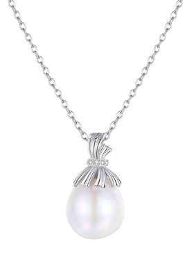 遇·图YUTU花冠天然淡水珍珠母贝项链女年轻人轻奢小众单颗吊坠