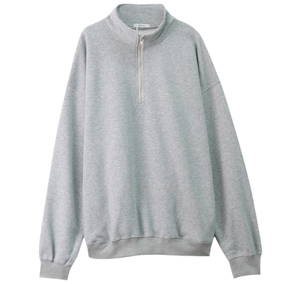 灰色春秋款polo领卫衣女