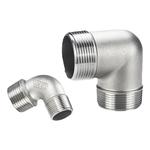 304不锈钢双外丝弯头异径弯头4分外丝异径弯头90度双头外丝弯头