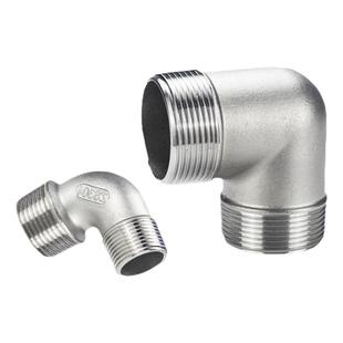 304不锈钢双外丝弯头异径弯头4分外丝异径弯头90度双头外丝弯头