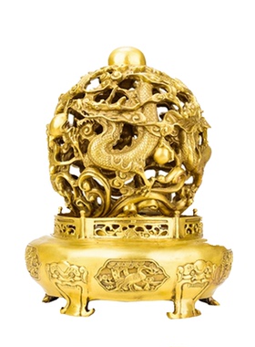 时来运转鼎摆件办公室全铜工艺品