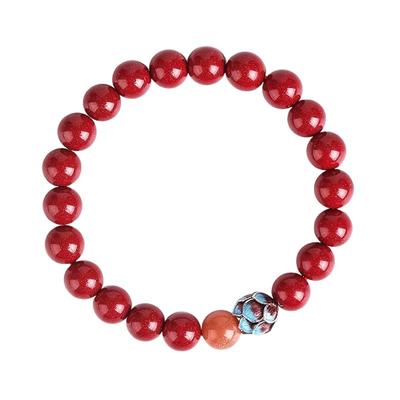 【自营】daisy beauty本命年福牌朱砂手链女珍珠紫金砂转运珠手串