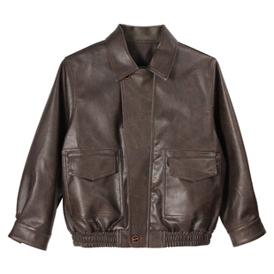 BarryBanny女童皮衣外套春季新款皮夹克儿童时髦春装机车服中大童