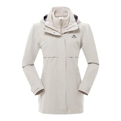 伯希和冲锋衣女中长款三合一