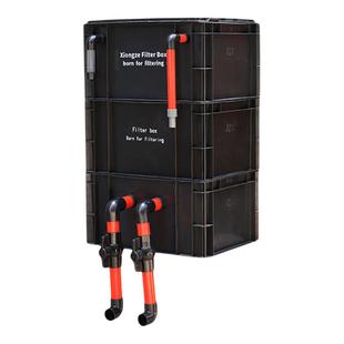 雄泽专利防堵棉周转箱鱼缸过滤器上置滴流盒水循环外置鱼池过滤桶