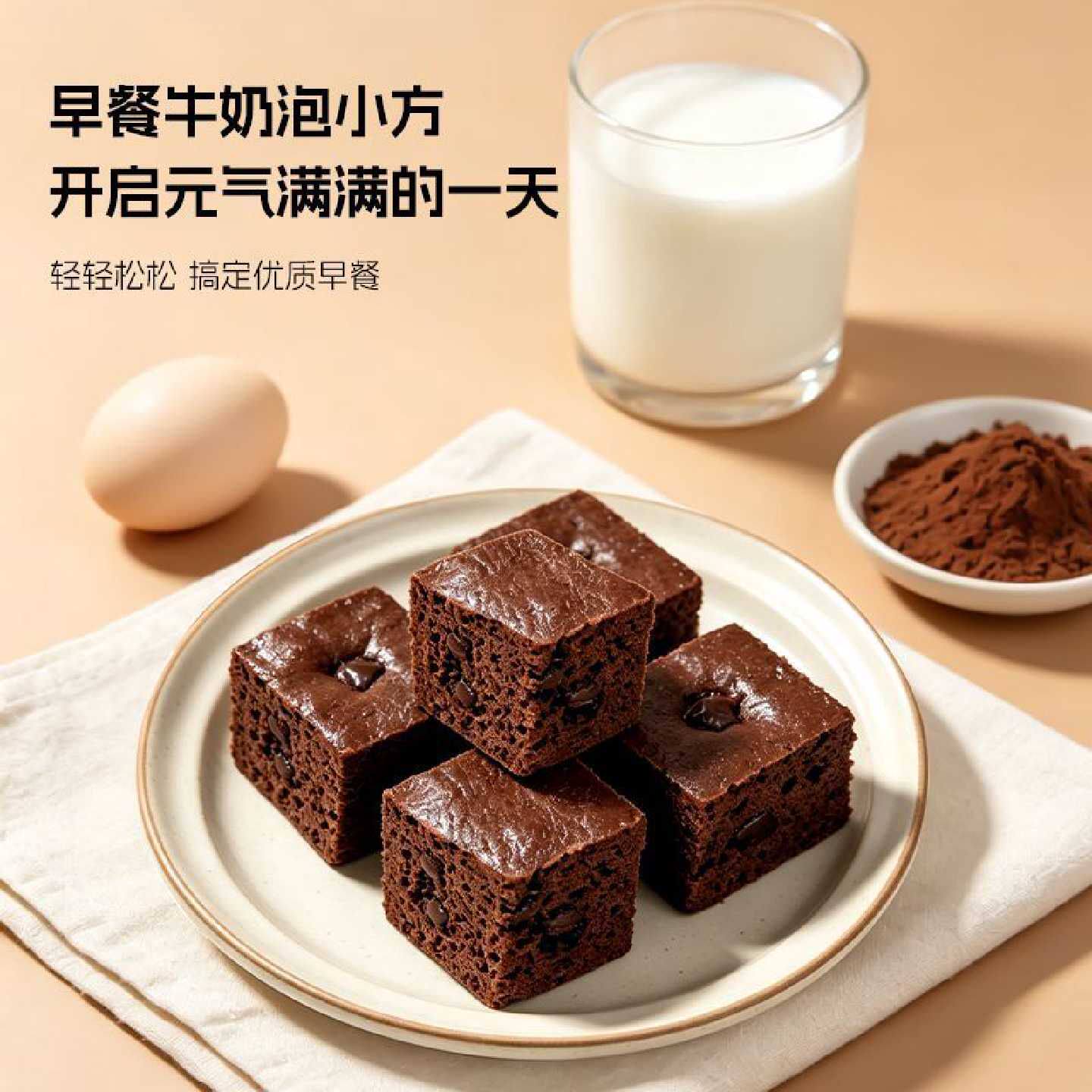 卡仕伽布朗尼小方块黑巧克力味小面包糕点心解馋零食小吃休闲食品