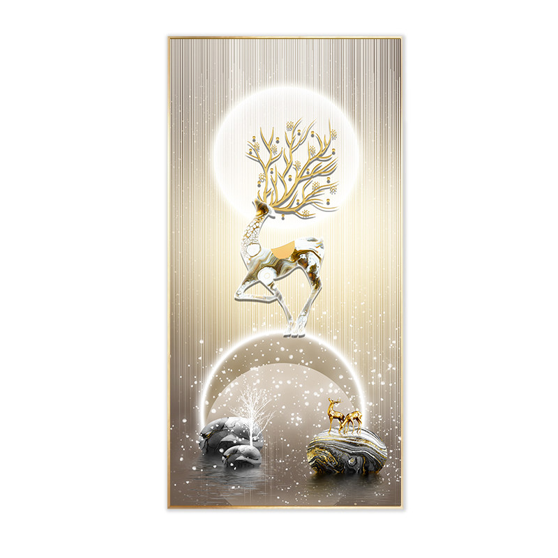 客厅入户玄关装饰画高档晶瓷画