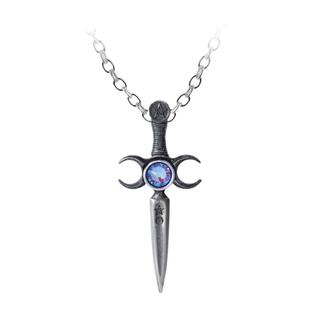 Alchemy Gothic P871 英国A牌哥特朋克简约蓝水晶剑形吊坠项链