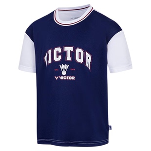 VICTOR/威克多胜利儿童羽毛球服俱乐部系列T-5506JRVBC青少年T恤