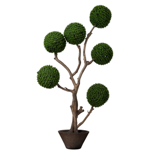 海虹雅林大型仿真球型绿植异形米仔兰盆景室内圆形装饰假植物盆栽