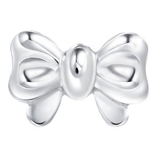 周生生PT950铂金在逃公主蝴蝶结耳钉铂金耳环单只89816E