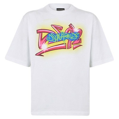 【春夏新品】DSQUARED2/D2次方 2026春夏系列男士宽松圆领休闲T恤