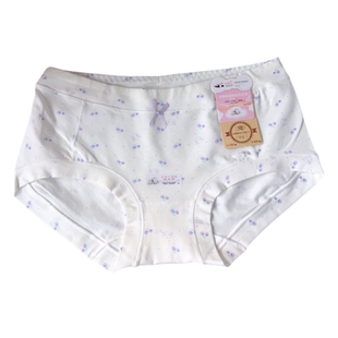 3条包邮正品亿宠儿女士内裤小清新纯棉中底腰印花舒适女三角裤