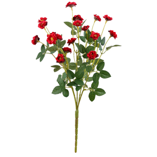 蔷薇仿真花小玫瑰假花花束客厅餐桌摆件花篮装饰室内月季绢花塑料