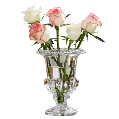 法式轻奢高脚灯透明玻璃花瓶