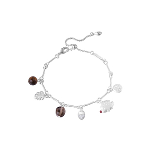 【新款】ARSIS小森林刺猬吊坠手链可调节虎眼石高级感串珠手串