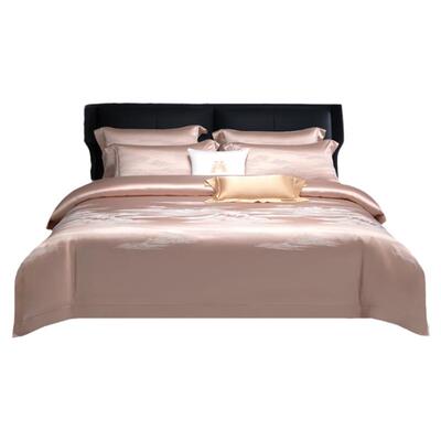 140长绒棉真丝棉四件套轻奢简约