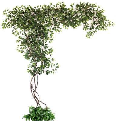 仿真客厅室内植物墙装饰假叶子