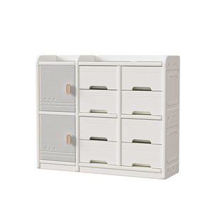 美澜儿童玩具收纳架宝宝家用落地喂养台婴儿用品收纳柜玩具整理箱