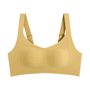 薄款保暖兔耳朵杯大胸显小内衣女收副乳大码背心调整型无钢圈文胸