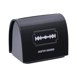 手动刮胡刀双面刀片收纳盒废刀片放置安全可拆卸马口铁盒不划手