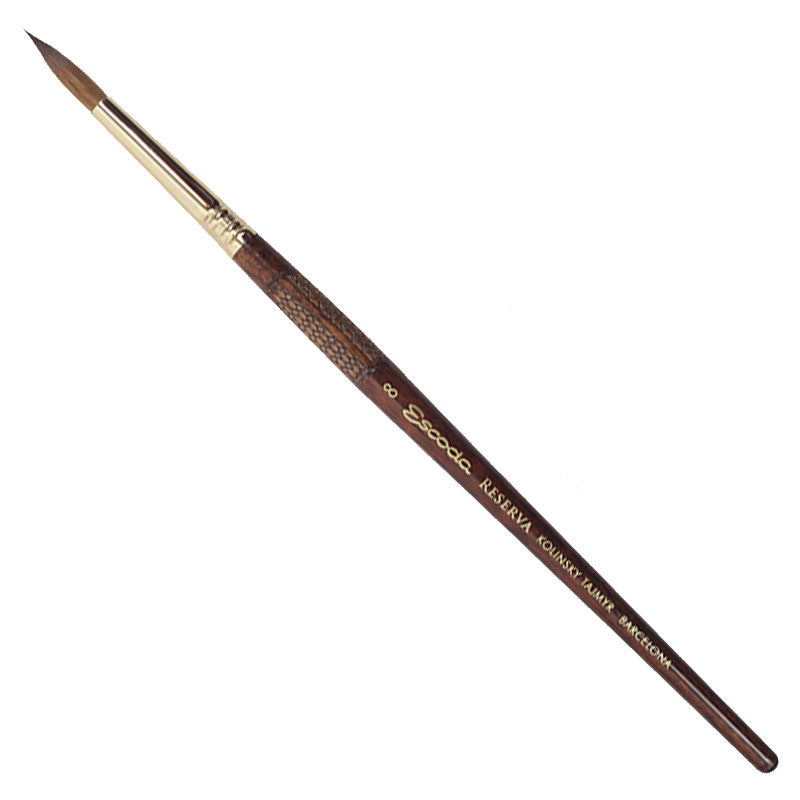 escoda冬季雄性貂尾雕花水彩画笔
