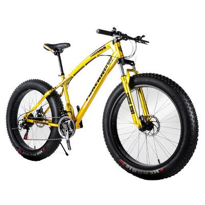 学生自行车越野雪地沙滩11cm超宽大轮胎一体轮男女成人变速山地车