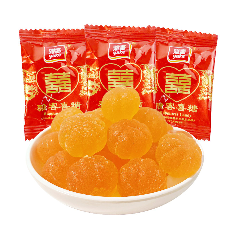 雅客桔子味软糖水果味软糖