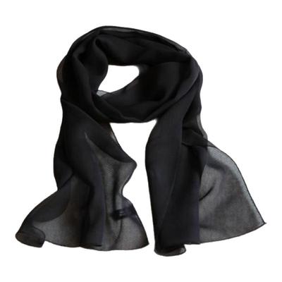 亲肤真丝经典黑色尺寸可定制半透