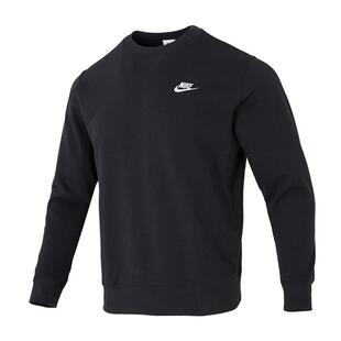 NIKE耐克卫衣男款情侣装官方新款夏装长袖美式毛圈外套圆领刺绣服