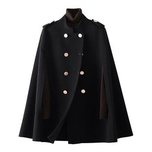 BXV斗篷双面羊绒大衣女披风2025春秋季小个子澳毛英伦羊毛呢外套