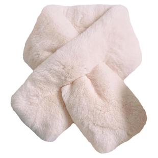 天鹅绒级整皮獭兔毛围巾女冬季韩版纯色皮草围脖双面加厚保暖真毛