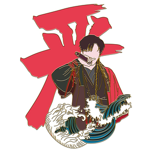 严浩翔宋亚轩同款周边胸针刀马旦Rap King金属徽章时代少年团纪念
