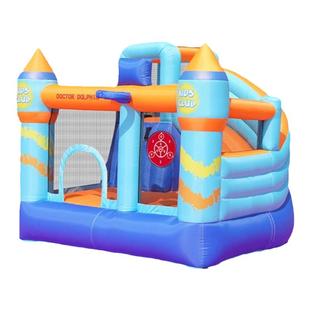 博士豚火箭充气城堡儿童蹦蹦床家用滑梯跳床室内小型充气堡玩具屋