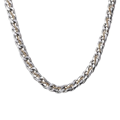 古巴项链男潮小众高级感纯银嘻哈男款潮流叠戴美式痞帅轻奢素粗链