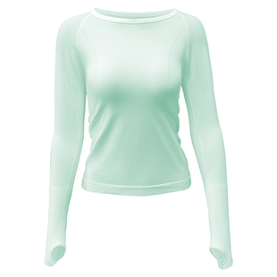 蓝小可BL2025新款高弹力瑜伽服速干健身上衣女跑步运动T恤训练服