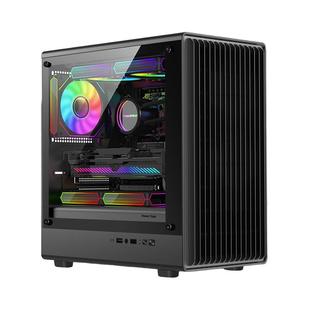 动力火车智界V1电脑MATX机箱立式玻璃侧透240水冷台式主机外壳
