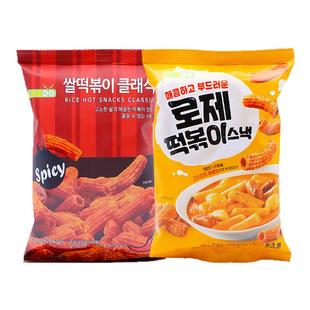 涞可韩国香辣芝士味年糕条膨化零嘴追剧零食脆脆棒解馋小包装